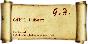 Gál Hubert névjegykártya