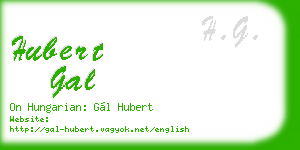 hubert gal business card